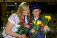 Kevin with Haley who played his sister Sharpey
